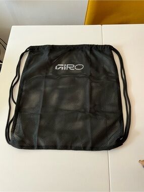 Giro Black Mesh Drawstring Backpack with White Logo